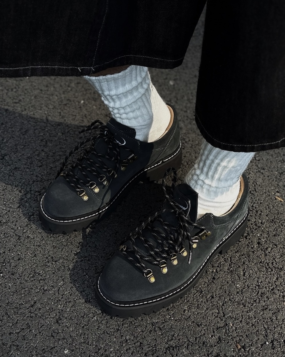 <長高4cm!!>FSHO 麂皮 登山扣 德比鞋 藍灰