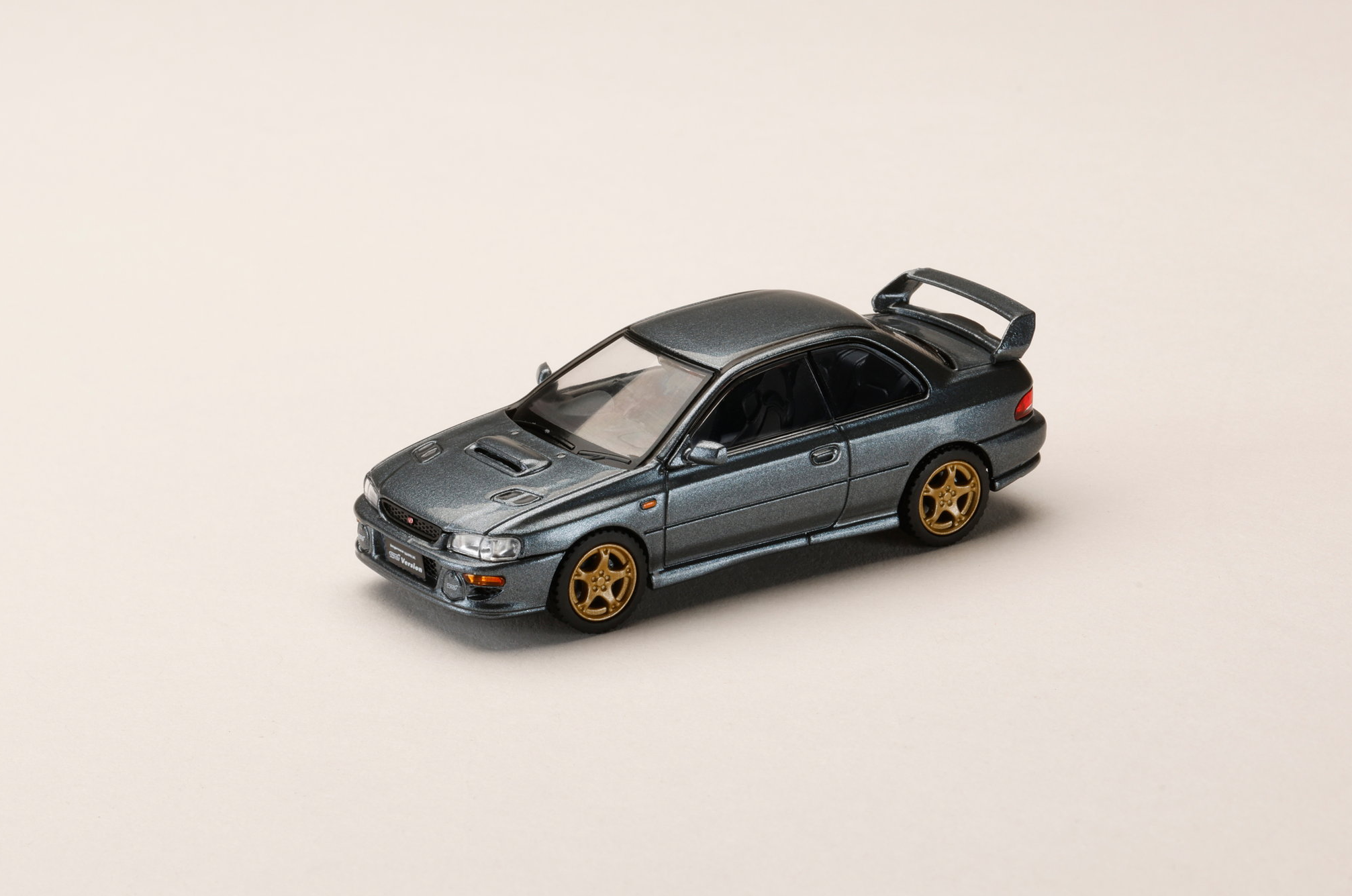 PO-$120 * HOBBY JAPAN * 1:64 SUBARU WRX TYPE R STI VERSION WITH WR TYPE FRONT BUMPER GREY