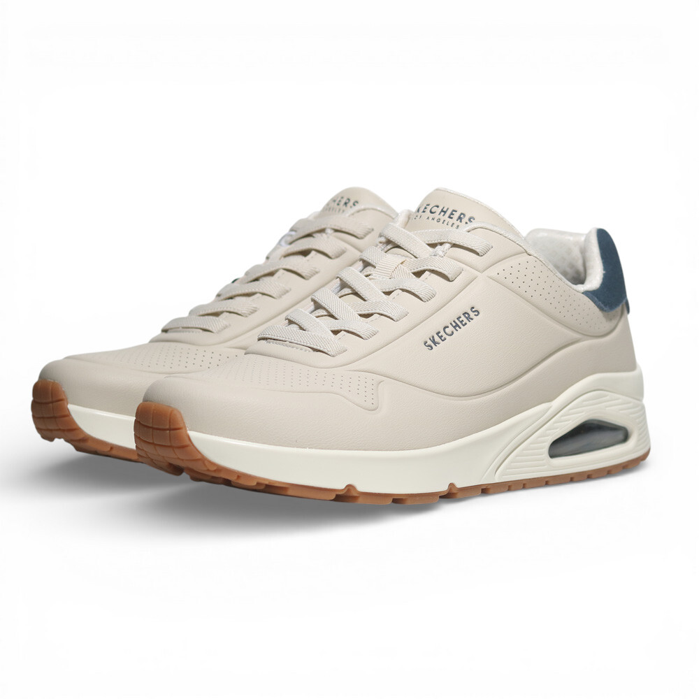 SKECHERS 休閒鞋 UNO TAILORED AIR 卡其藍 瞬穿 免鞋帶 男 183007NTBL