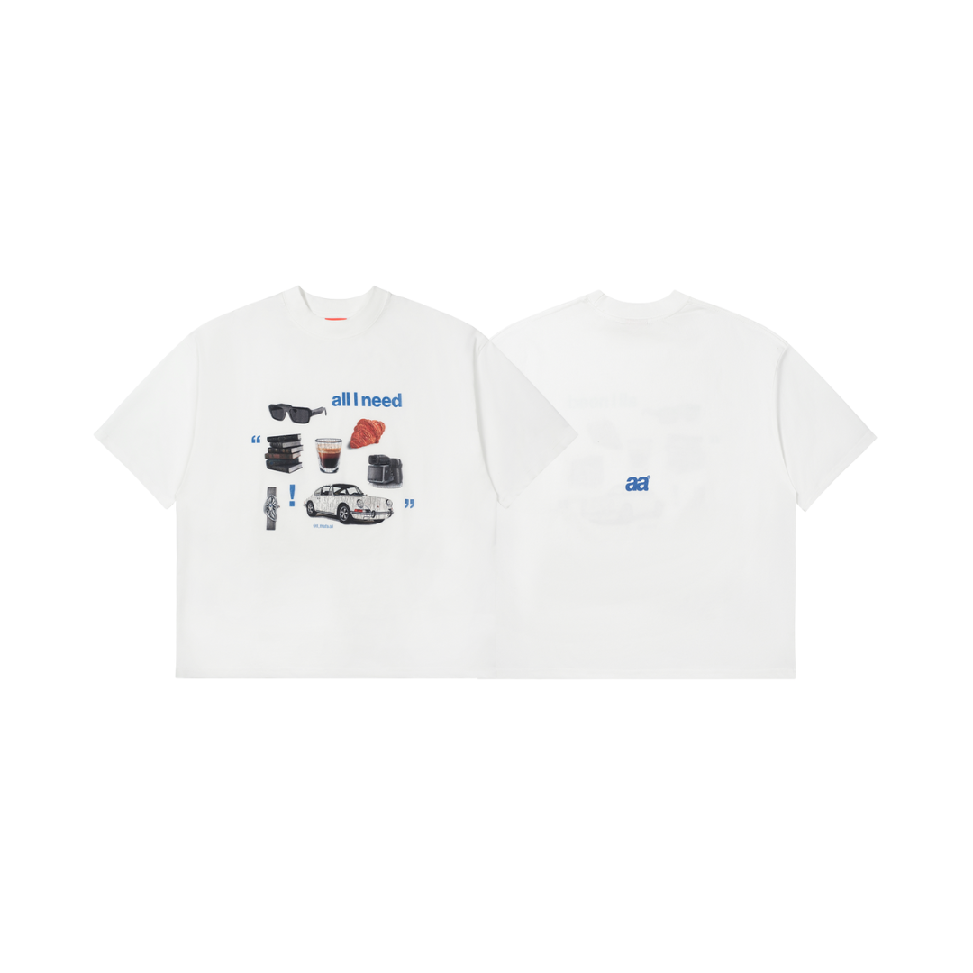 A.A All I Need Tee 寬版印花短袖