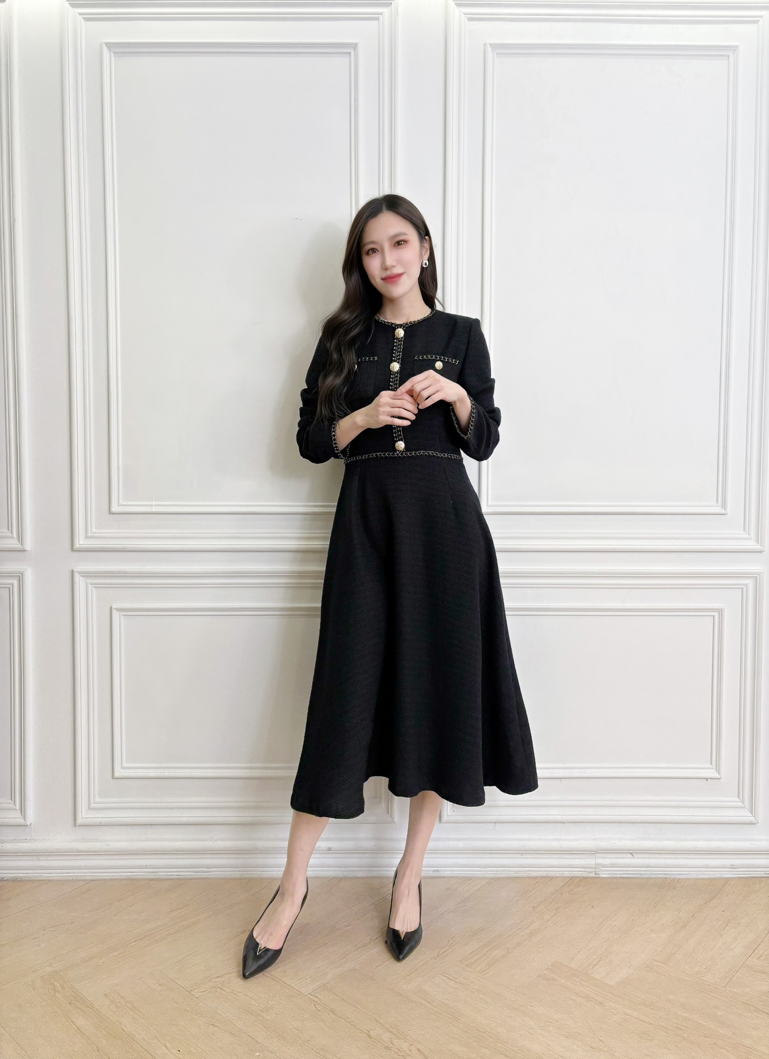 氣質滾金邊織紋傘洋