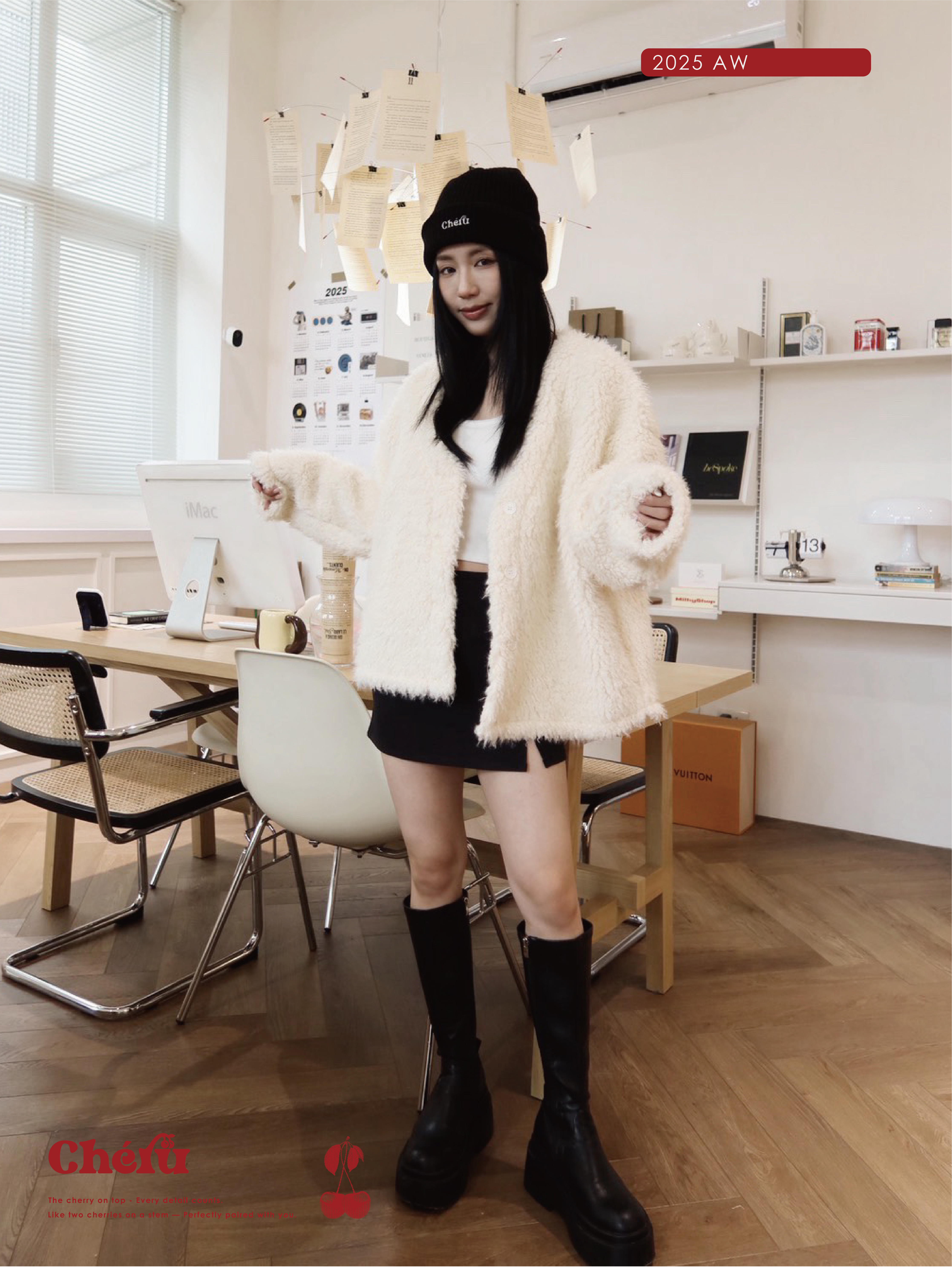 泰迪毛毛外套 白