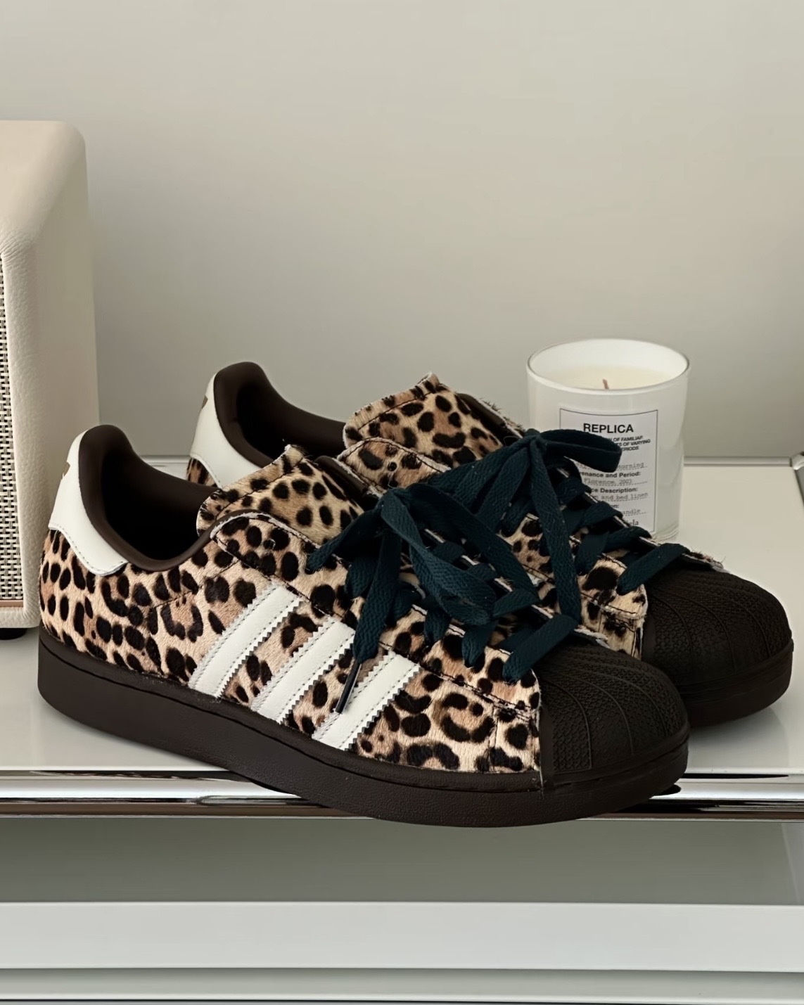 ADIDAS SUPERSTAR 2.0 貝殼頭 愛迪達 三葉草 豹紋奶油白 復古綠 米黃 咖啡色 焦糖底 女鞋 KI4203 / 調貨