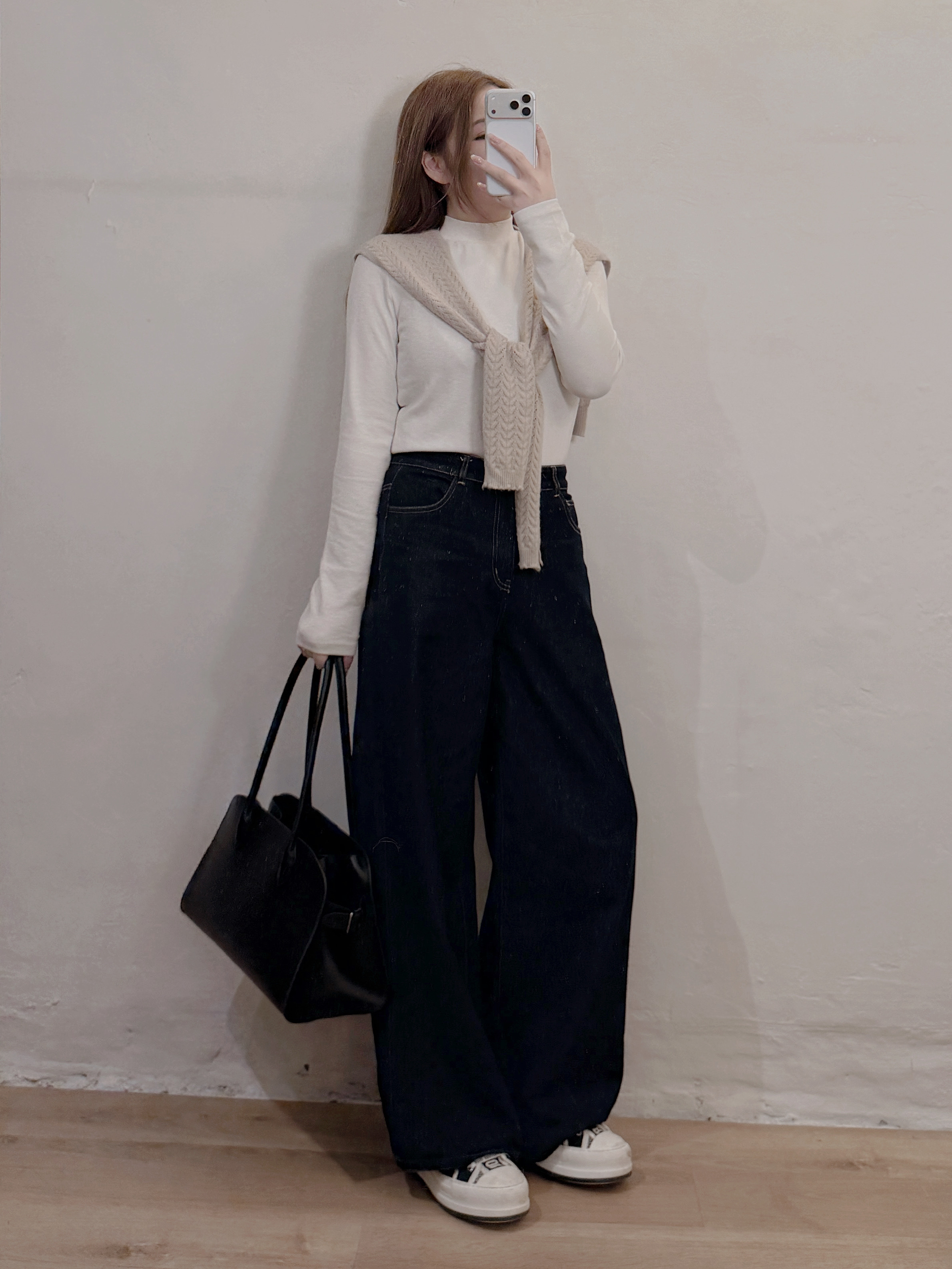 預訂 7140 深藍闊腳牛仔褲