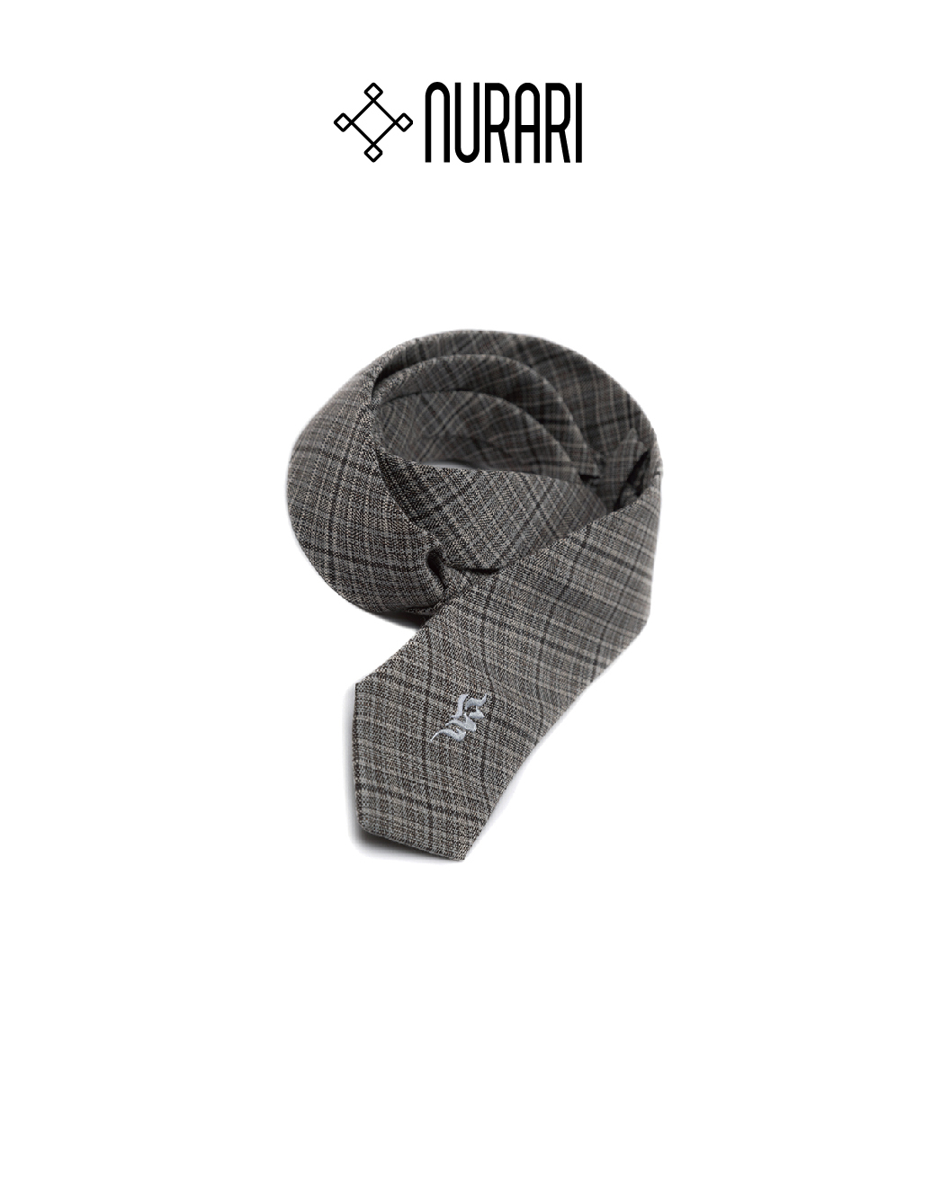 Nurari 格紋領帶 25 A/W Em. Plaid fabric tie