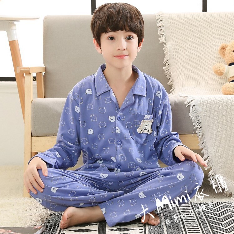 線條小熊居家服睡衣-童款✔️
