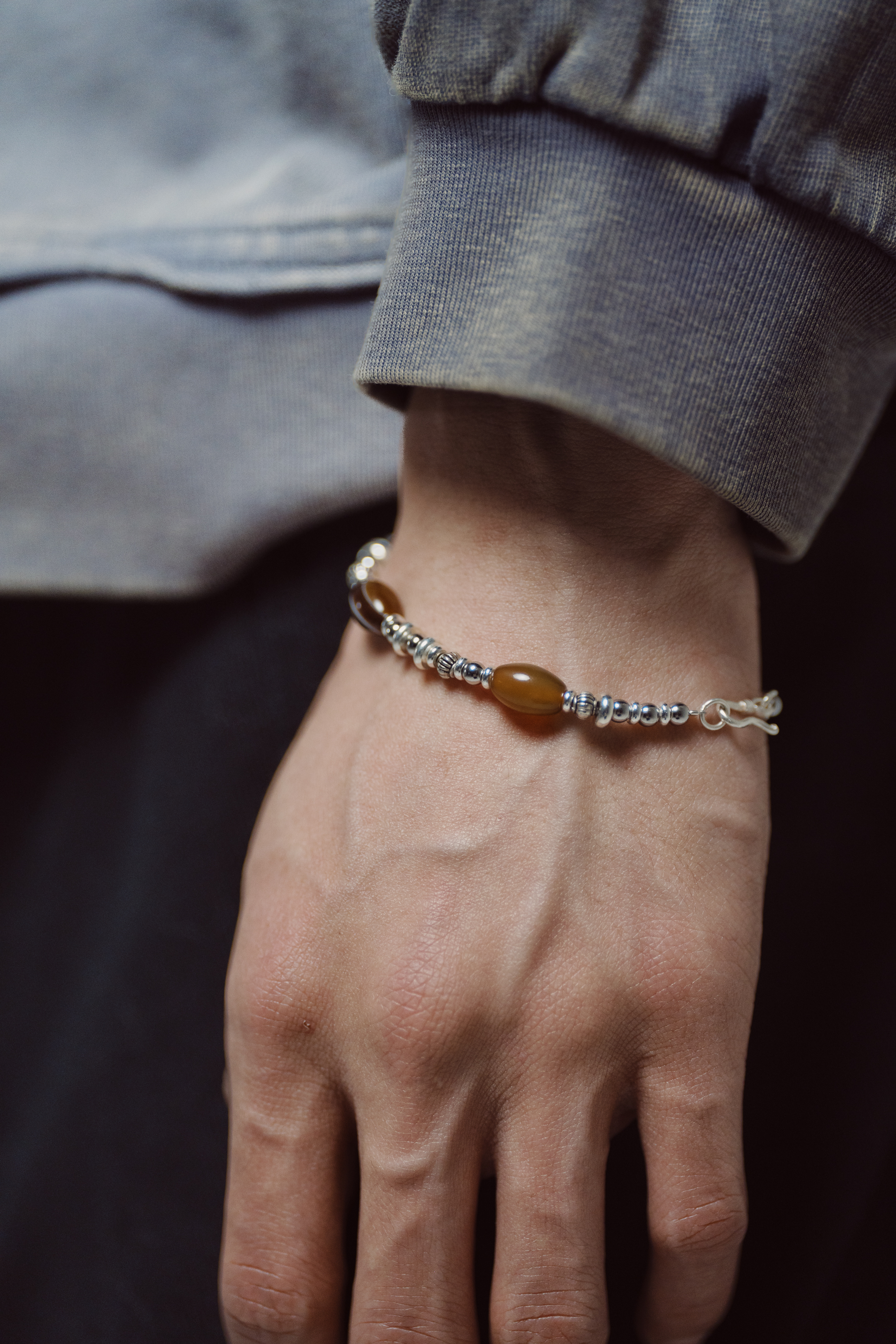 Agate bead Bracelet｜Silver｜Hong Kong Original Design