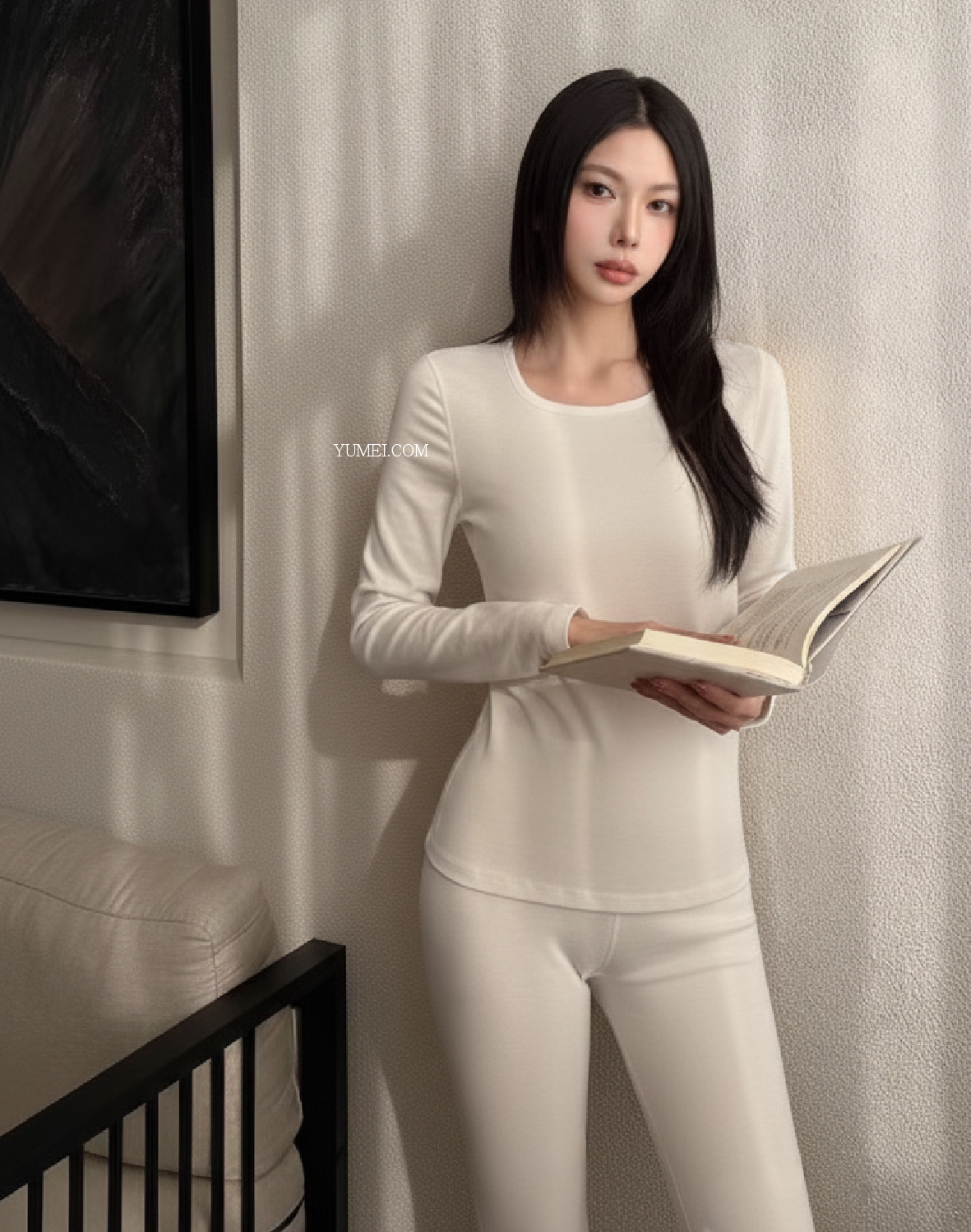 【現貨】裸感內搭發熱衣2色（黑/奶白）