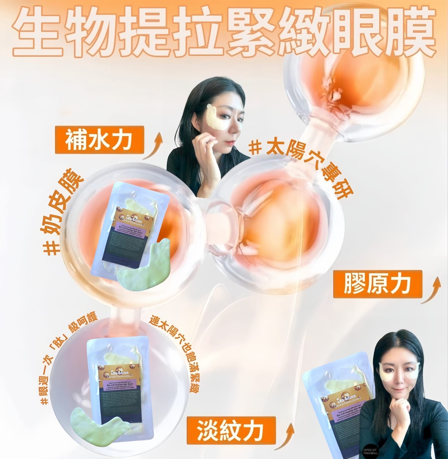 (太陽穴專研眼圈.眼紋) Les soins 生物提拉緊緻眼膜Z839 Bio-Lift Temple-Enhancing Eye Mask