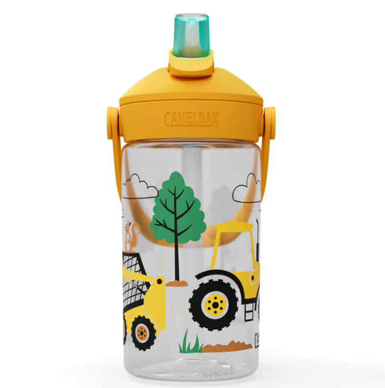 Camelbak Flip Straw 兒童吸管運動水瓶RENEW - 樹木工程車