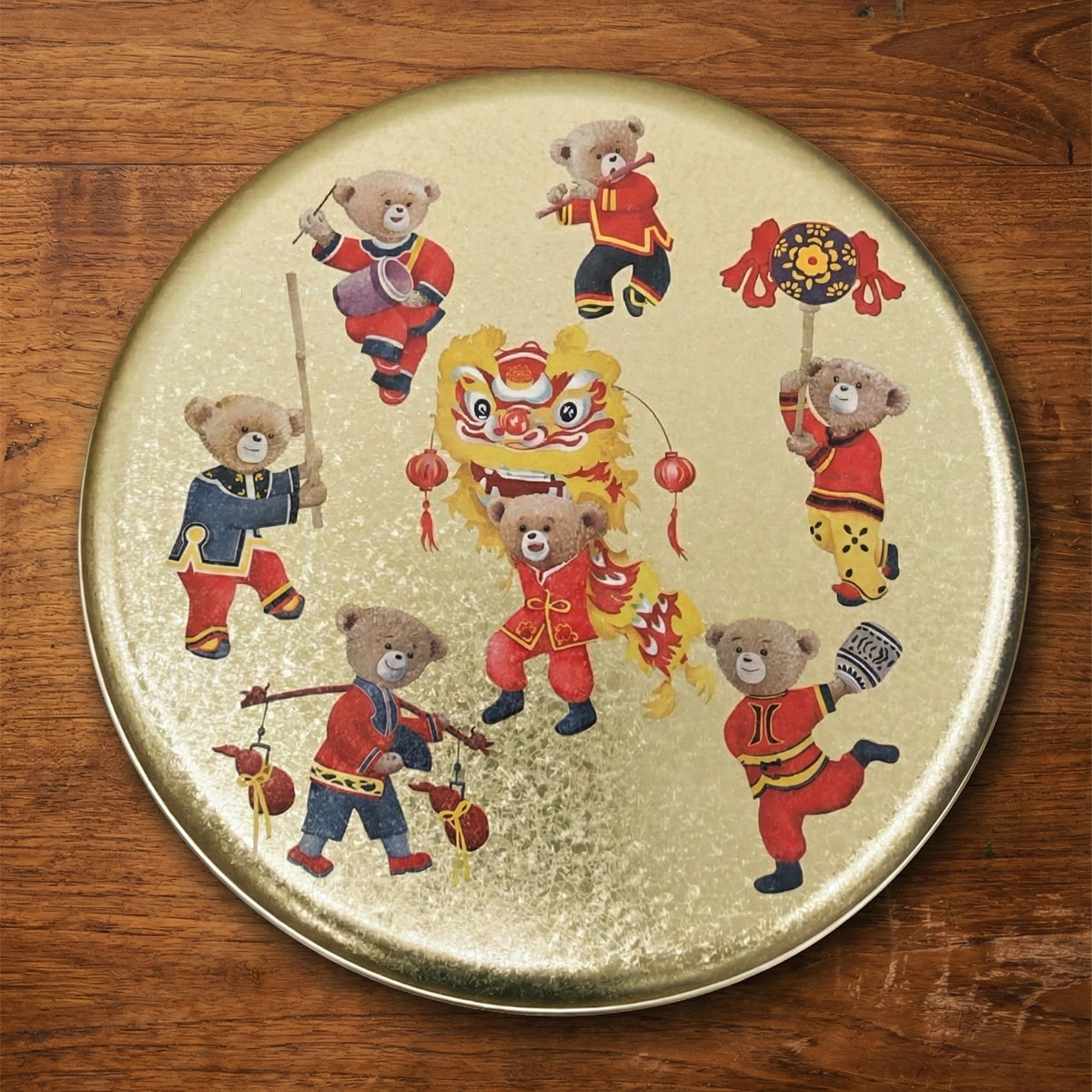 香港 珍妮餅家 聰明小熊 曲奇餅乾禮盒 320g 附提袋 (四味 春節版)