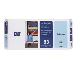 HP C4964A(NO 83) UV LIGHT CYAN 藍色 打印頭 及清潔器 101072102