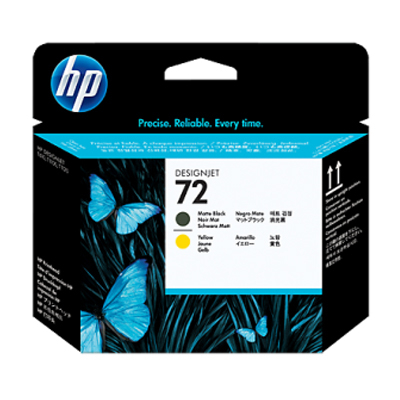 HP C9384A (72) MATTE BLACK黑色/YELLOW 黃色 打印頭 FOR DSJ T610/T1100 101072219