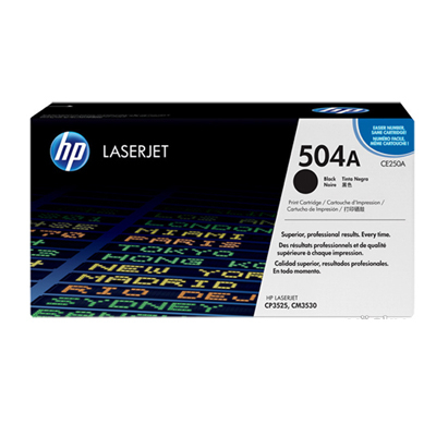 HP CE250A #504A BLACK黑色 碳粉盒   CP3525/CM3530 (5K) 102072152