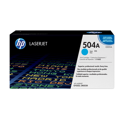 HP CE251A #504A CYAN 藍色 碳粉盒   CP3525/CM3530 (7K) 102072154