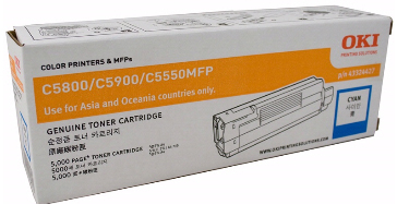 OKI 43324427 CYAN 藍色 碳粉盒   C5800/C5900/C5550MFP 102127043