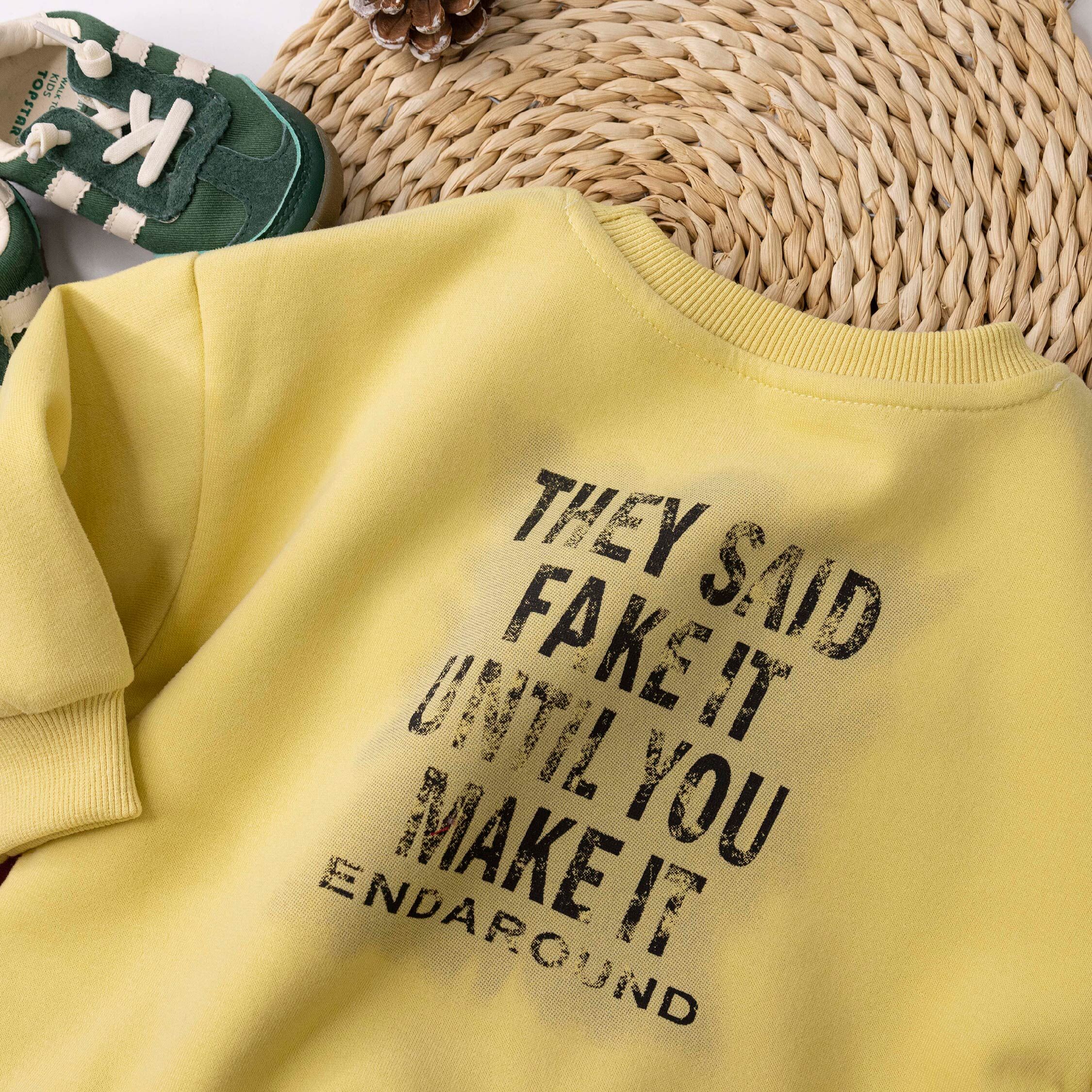 【H55747】街頭噴墨英字印花上衣＊二色