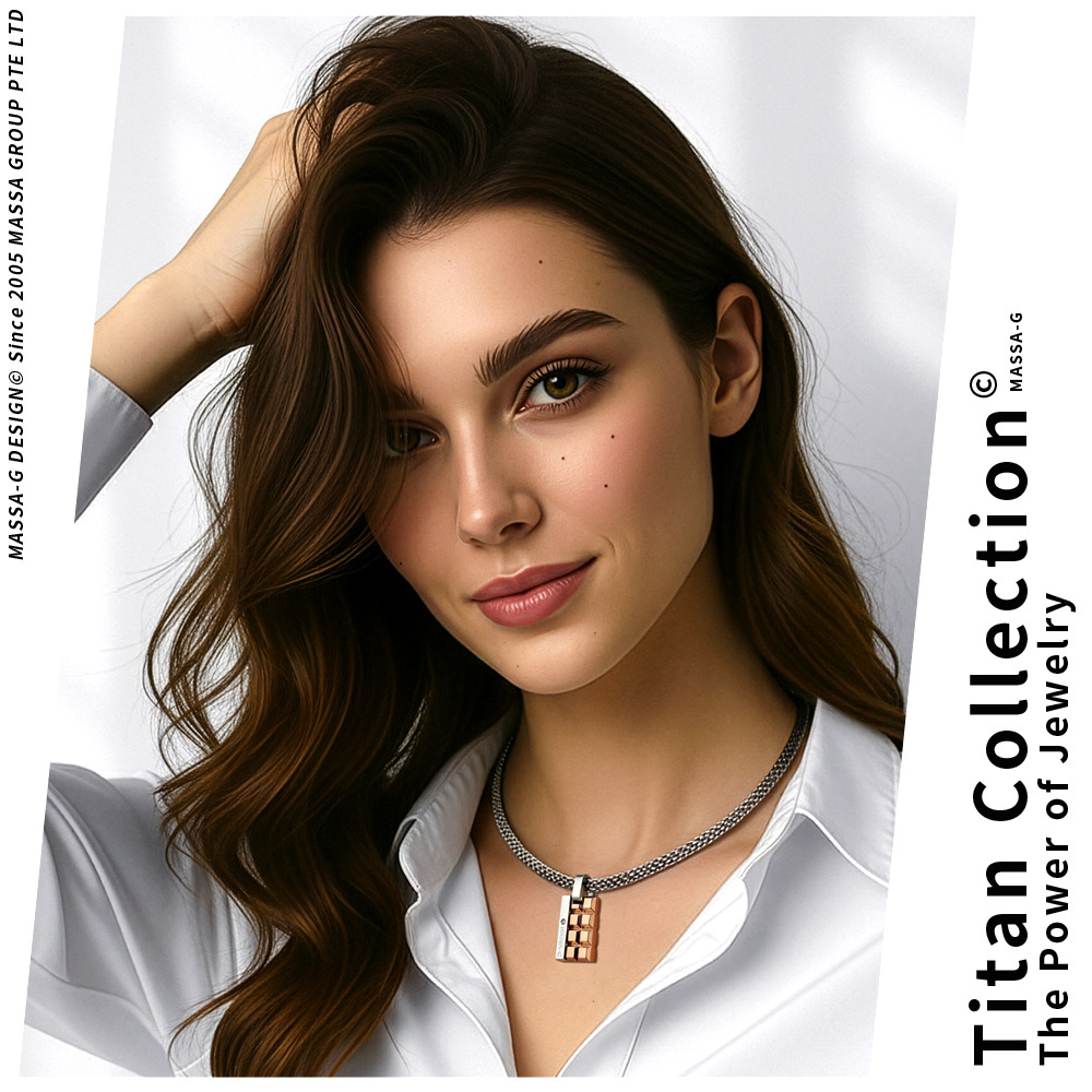 MASSA-G【戀戀巧克蕾特】純鈦對墬搭配X1 4mm超合金鍺鈦對鍊