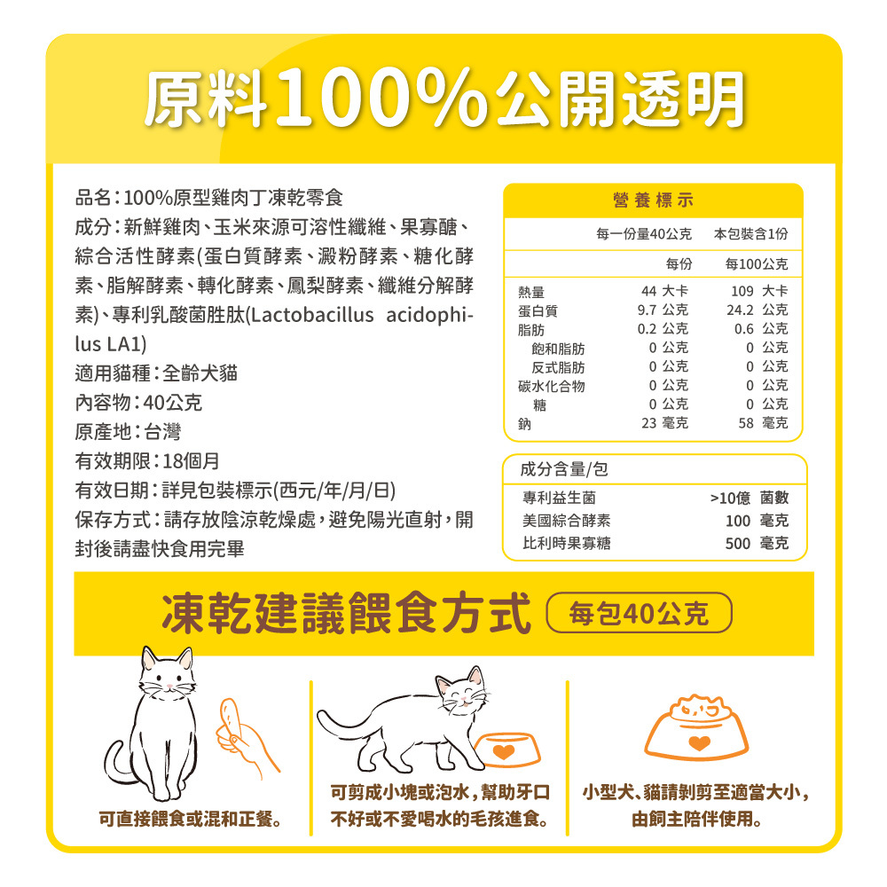 Petstimes毛孩時代｜100%原型凍乾丁零食