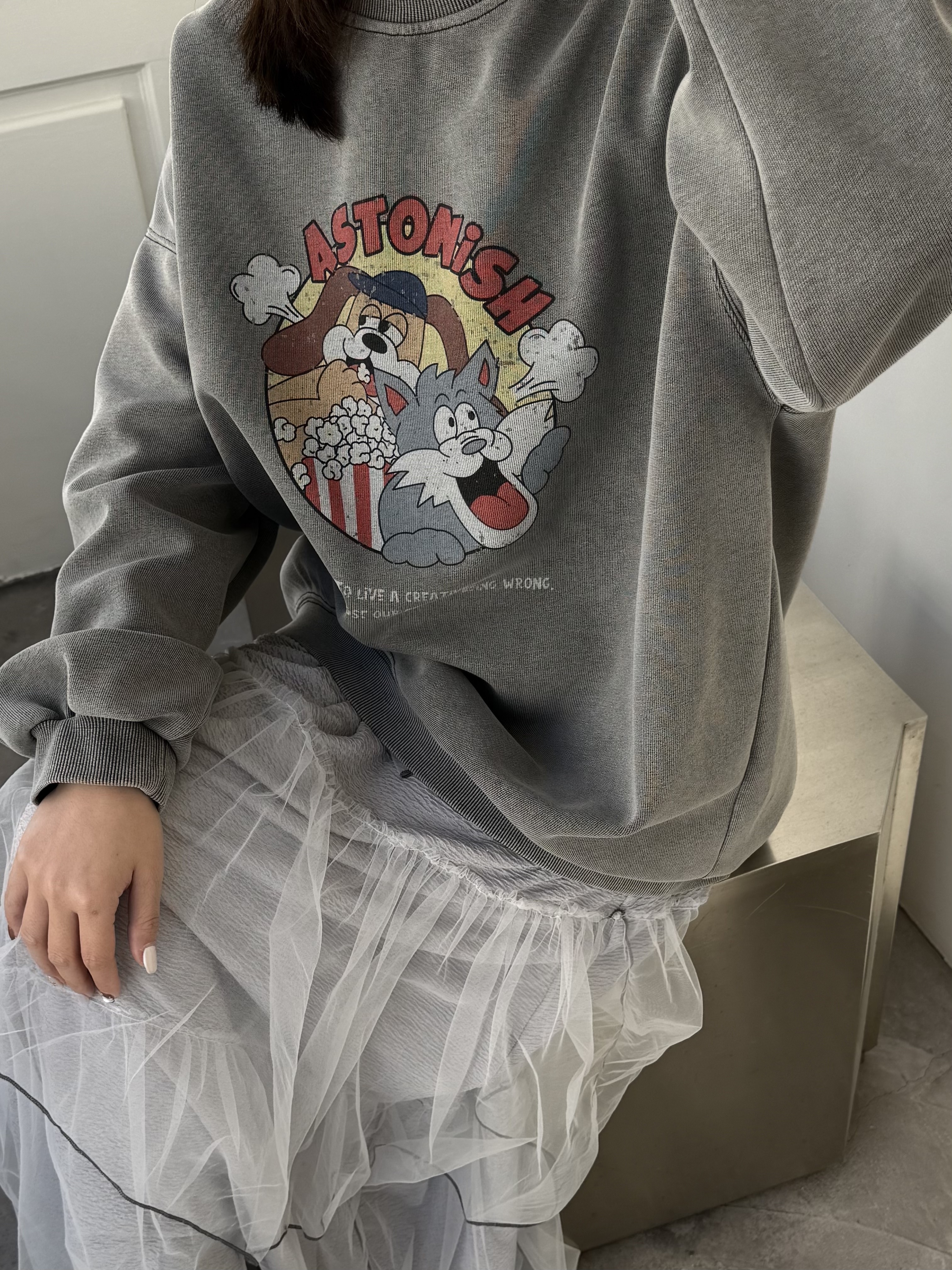 卡通水洗大學Ｔ