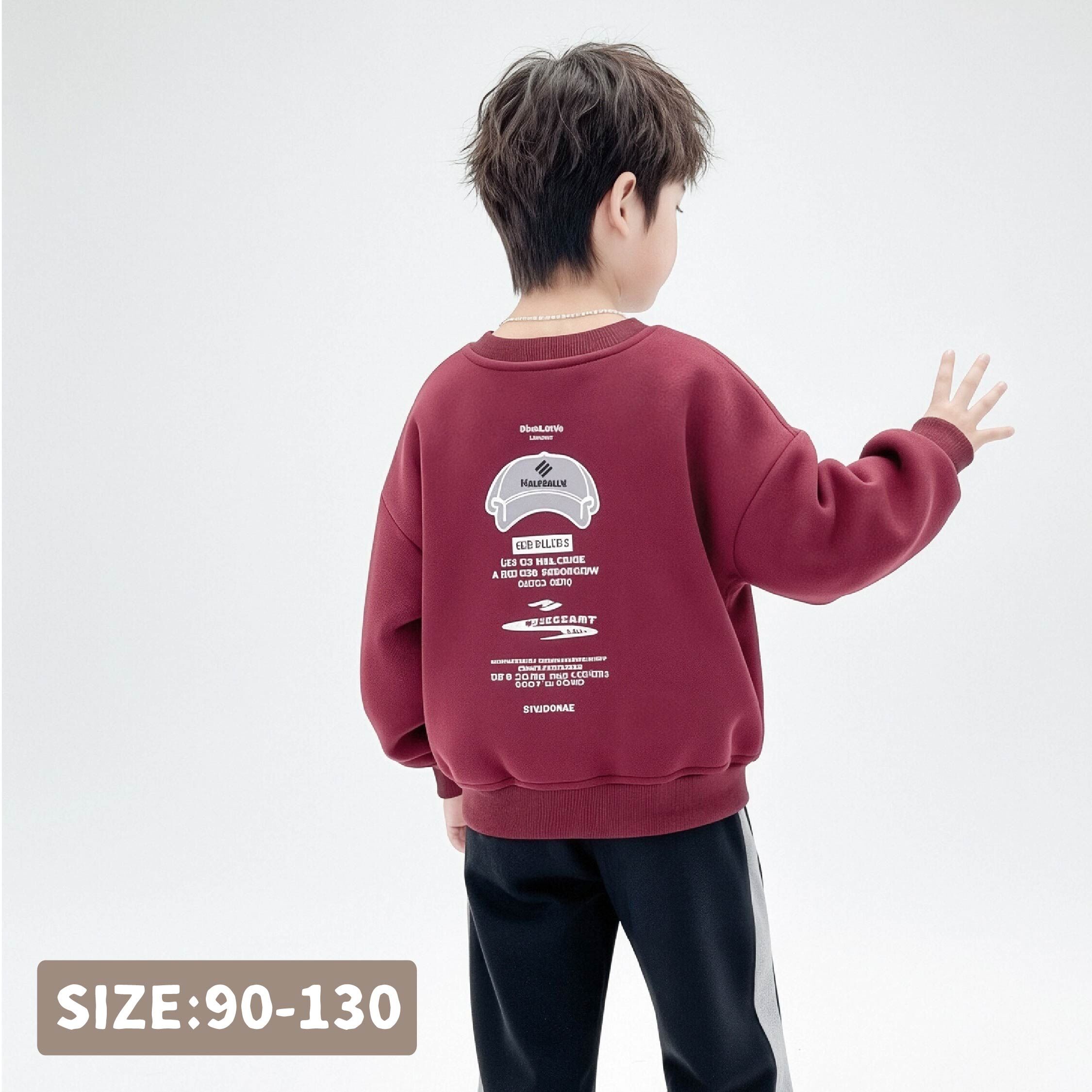 【H55743】潮流個性帽子印花上衣