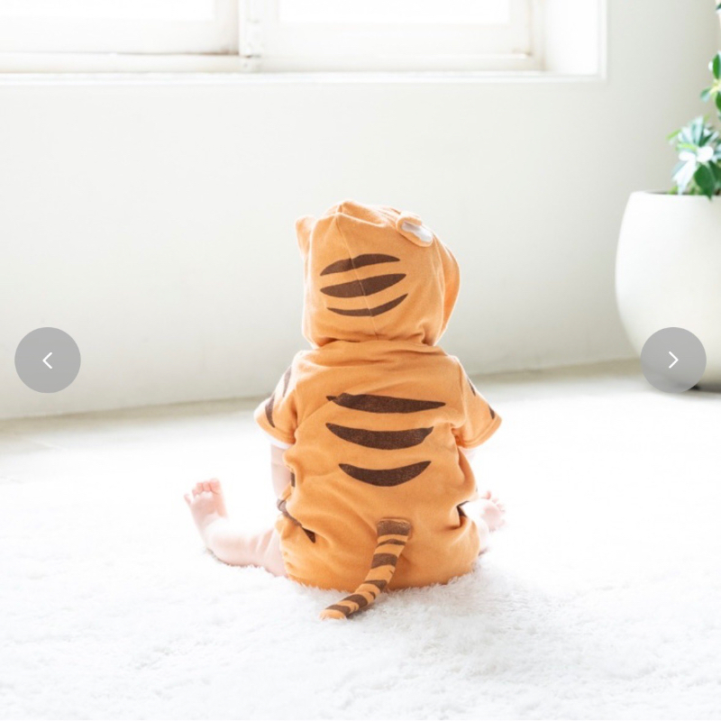 日本🇯🇵cottoli 跳跳虎連帽包屁衣(80)