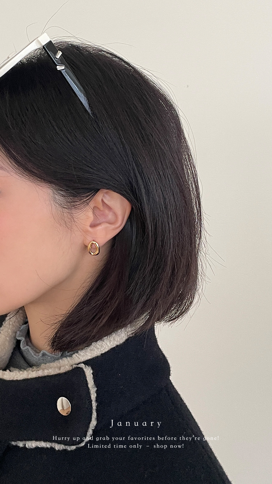 不規則水滴金屬耳環