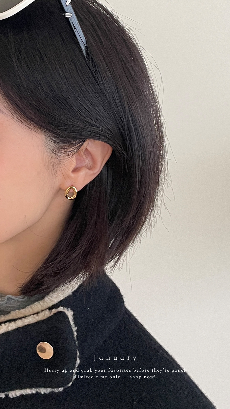 不規則水滴金屬耳環