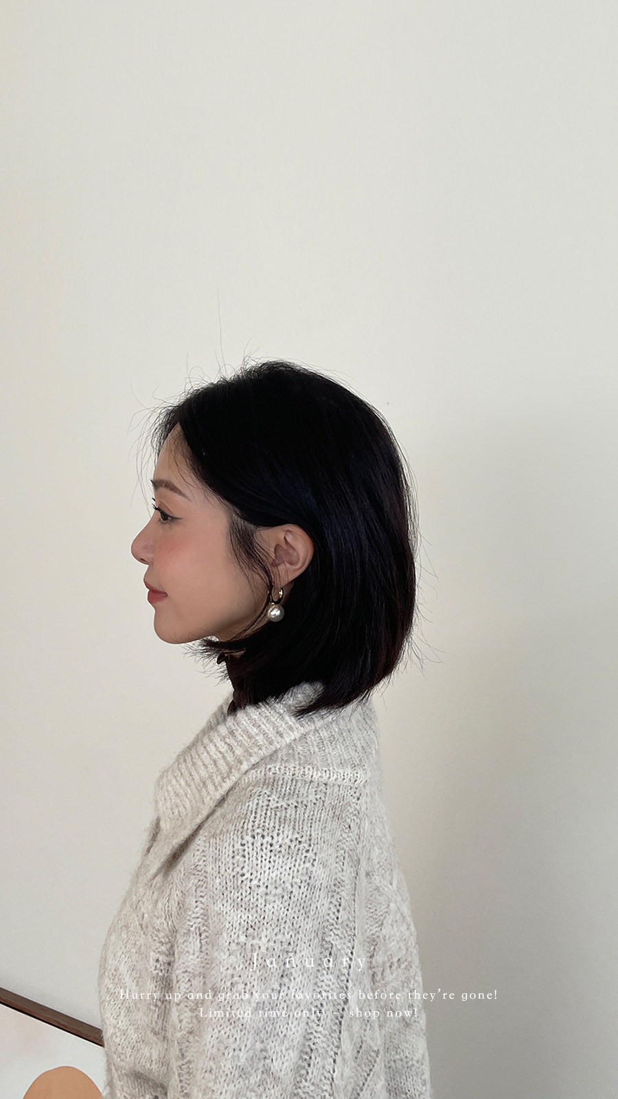 圈圈帶大珍珠耳環