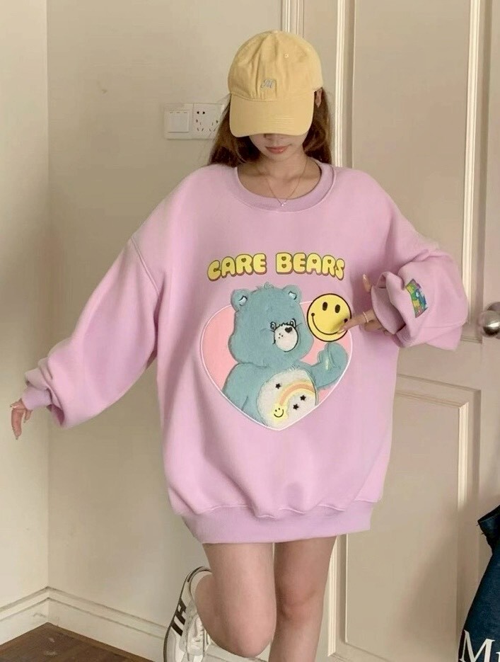 絨布熊熊笑臉刷毛棉質衣