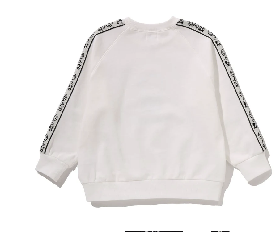 【BAPE童裝】0110 發售 BABY MILO LINE TAPE RELAXED FIT CREWNECK SWEATSHIRT