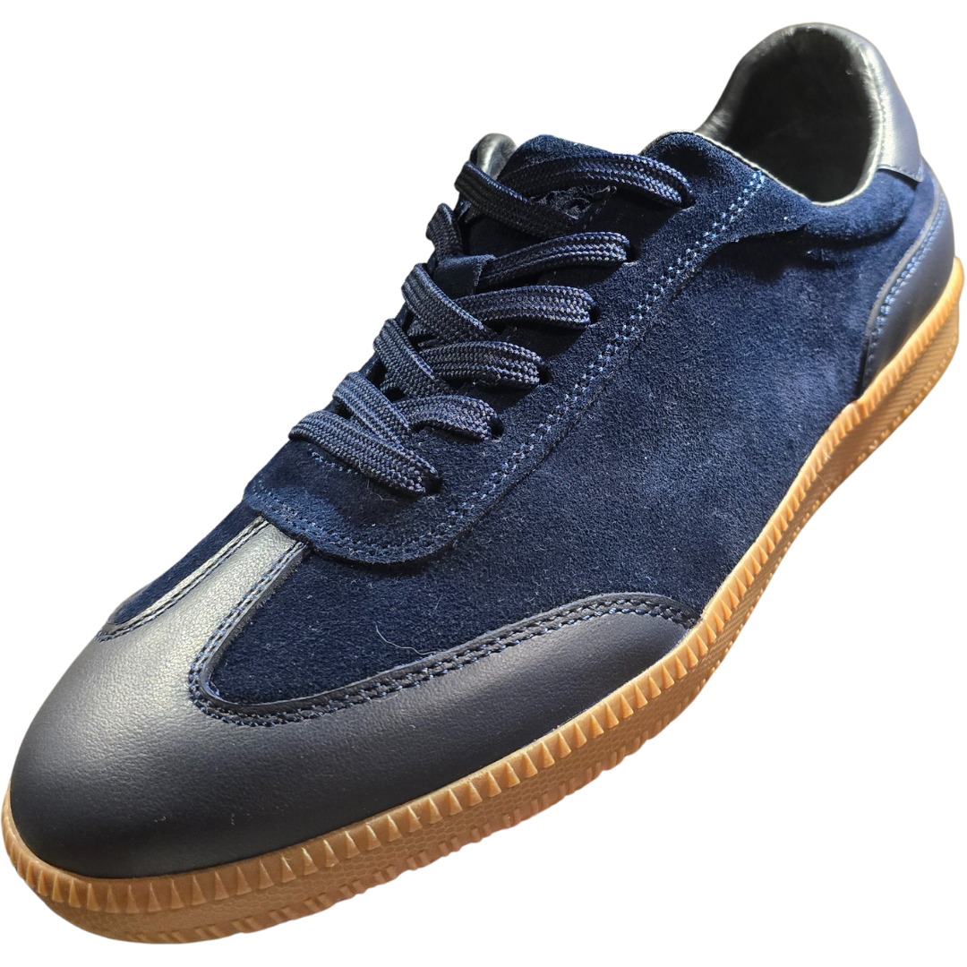 Revic 海軍藍麂皮撞色休閒波鞋 | OFT| 深藍真皮運動鞋 | 高質感商務休閒男士鞋款