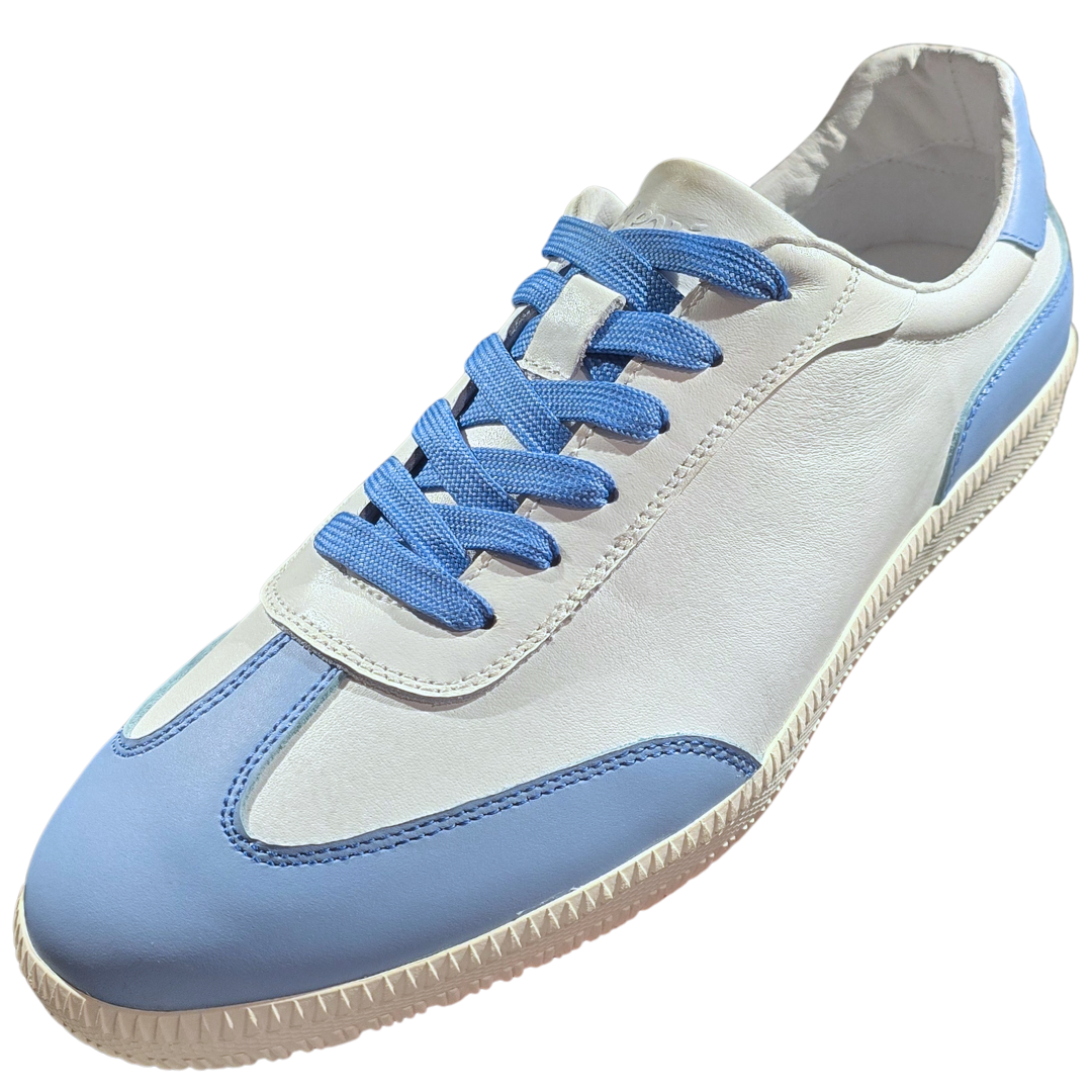 Revic 休閒真皮波鞋| OFT | 藍白撞色復古運動鞋 | 男女情侶款皮革休閒鞋