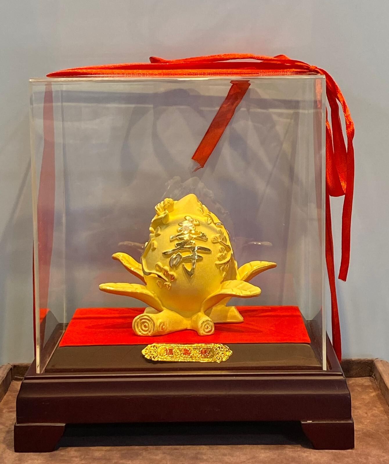 TG010 G10 福壽桃（絨沙金擺件）