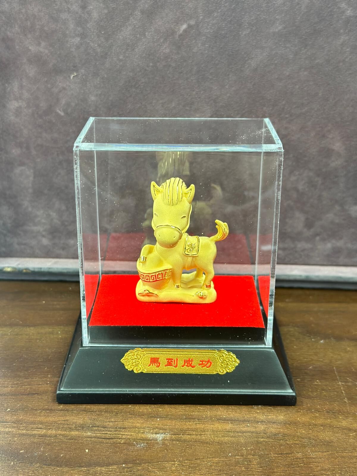 TG007 G7 馬到功成（元寶）（絨沙金擺件）