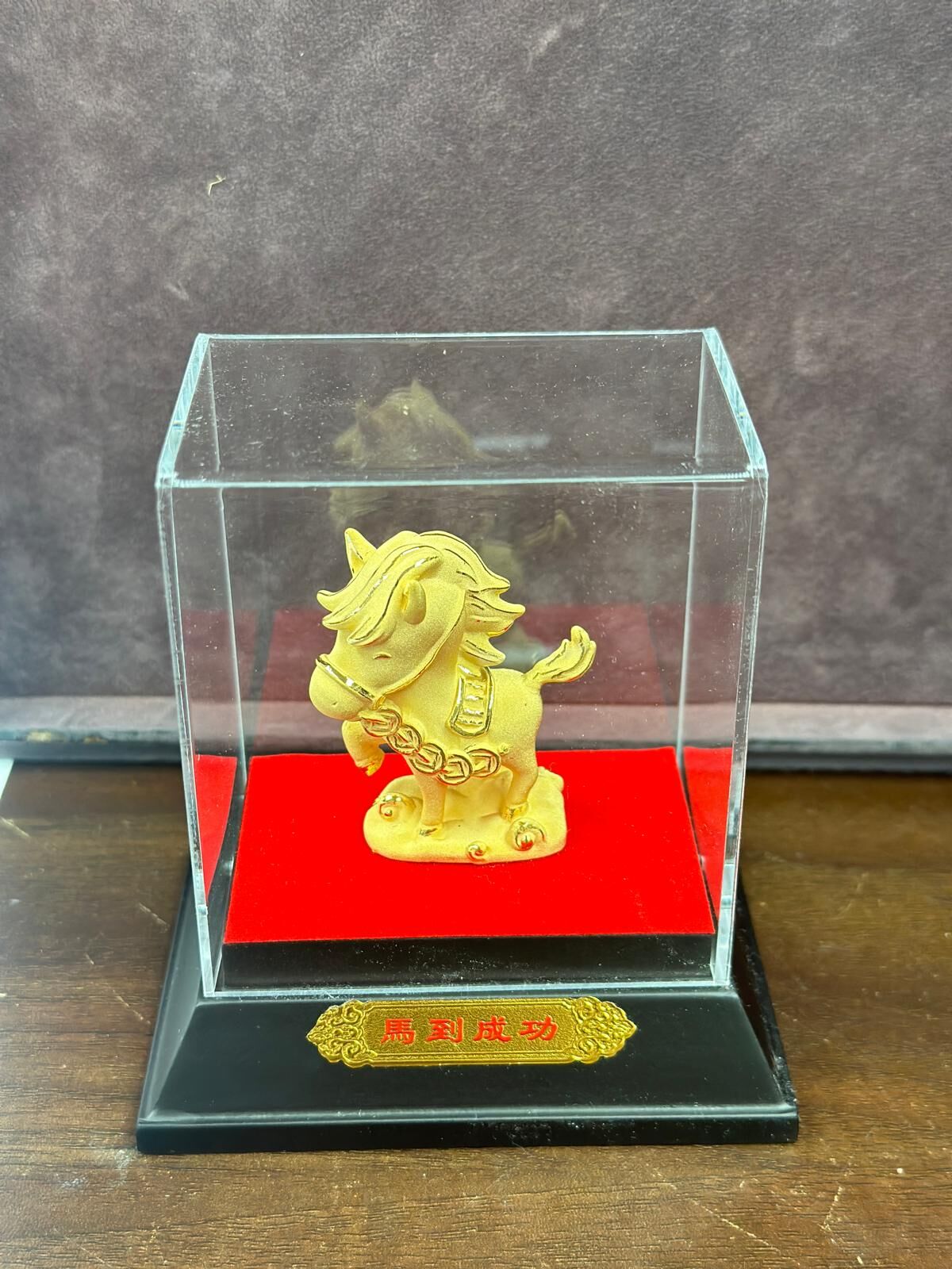 TG006 G6 馬到功成（銅錢）（絨沙金擺件）