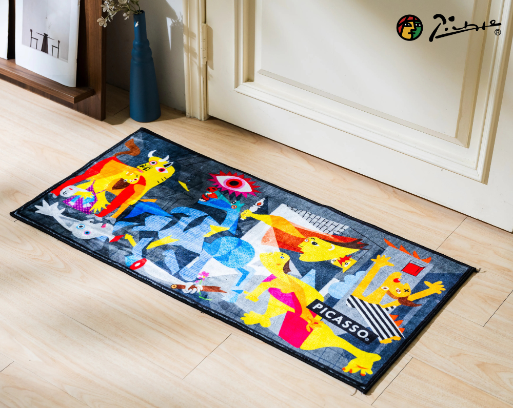 永恆畢卡索珍珠絨床邊地墊｜《格爾尼卡》