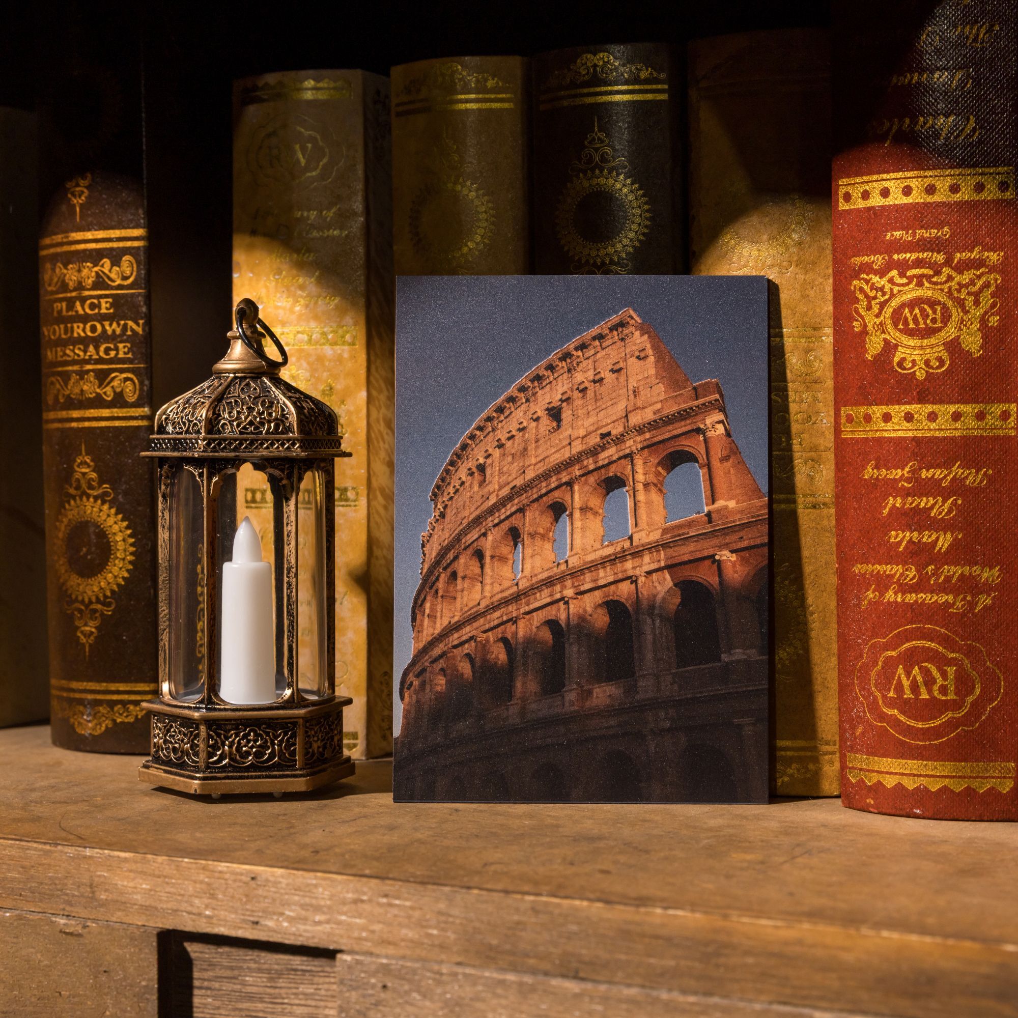 世界古文明 木質明信片｜羅馬競技場