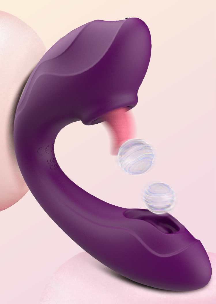 MyToys - MyLicker 雙點舔舔按摩器 - 紫色