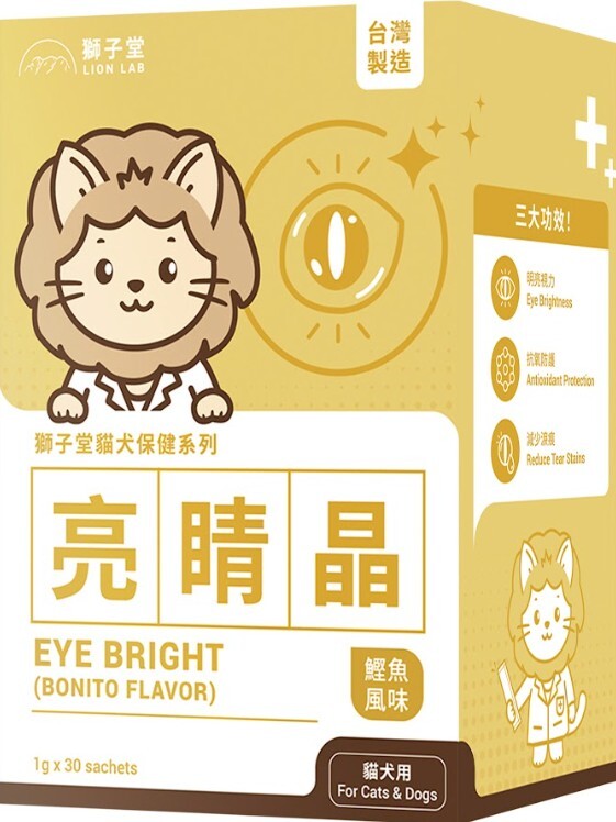 獅子堂 貓犬保健系列亮晴晶 1gx30包