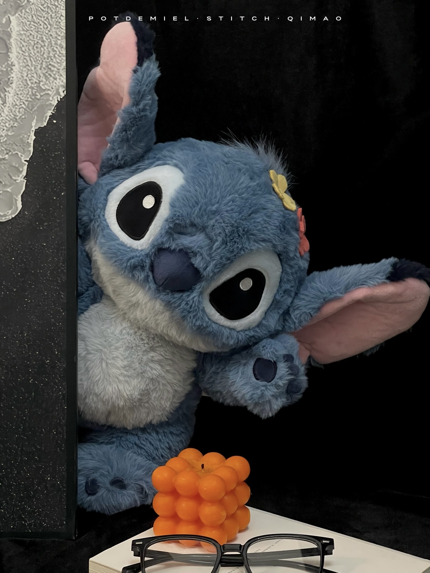 代購-POTDEMIEL x Disney 史迪奇 呆萌 玩偶 毛绒 公仔 35cm