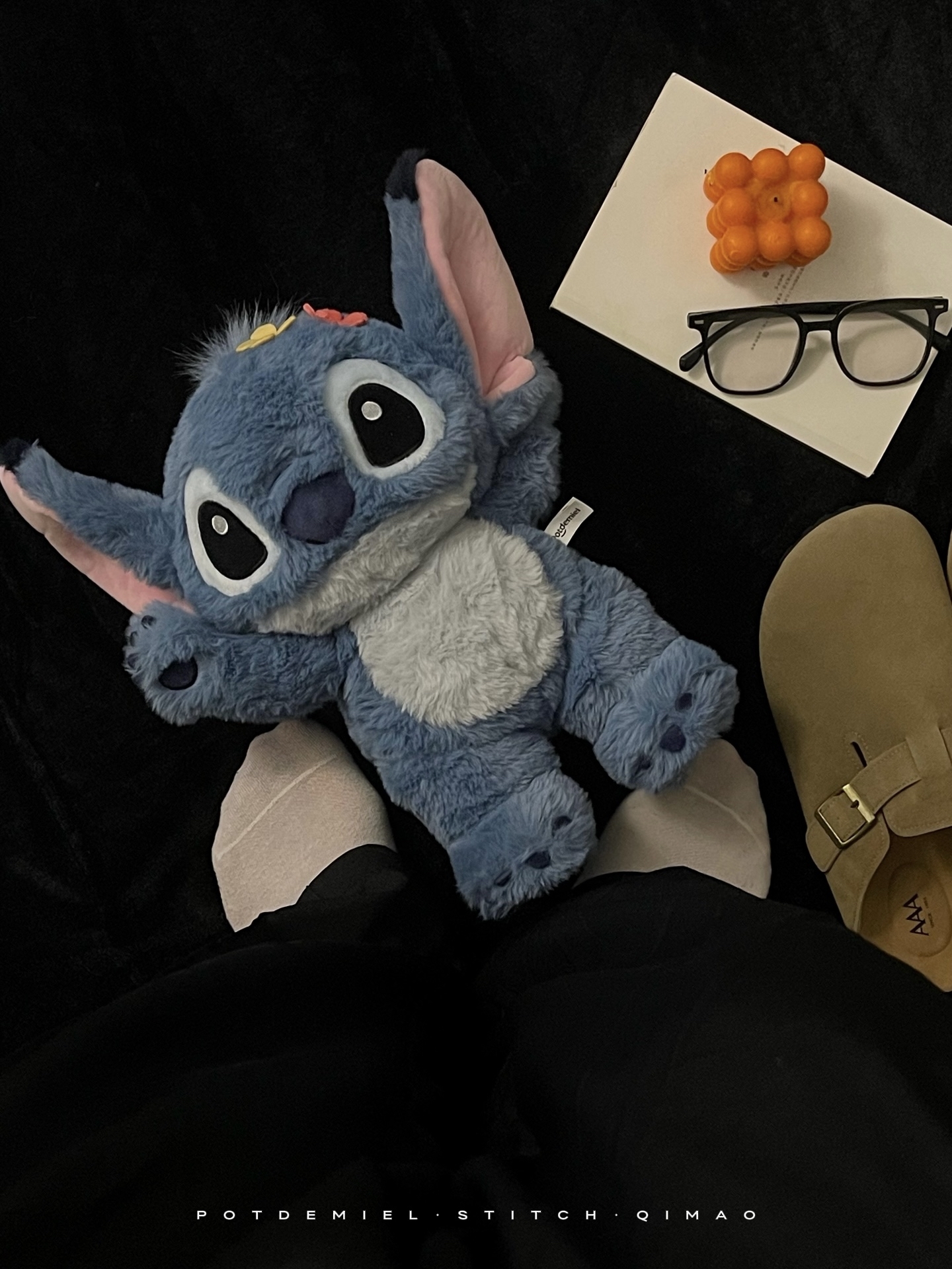 代購-POTDEMIEL x Disney 史迪奇 呆萌 玩偶 毛绒 公仔 35cm