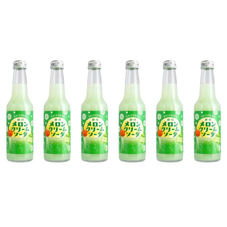 【6支裝】靜岡哈密瓜奶油梳打汽水 250ml 日本直送 此日期前最佳：2026/7/5
