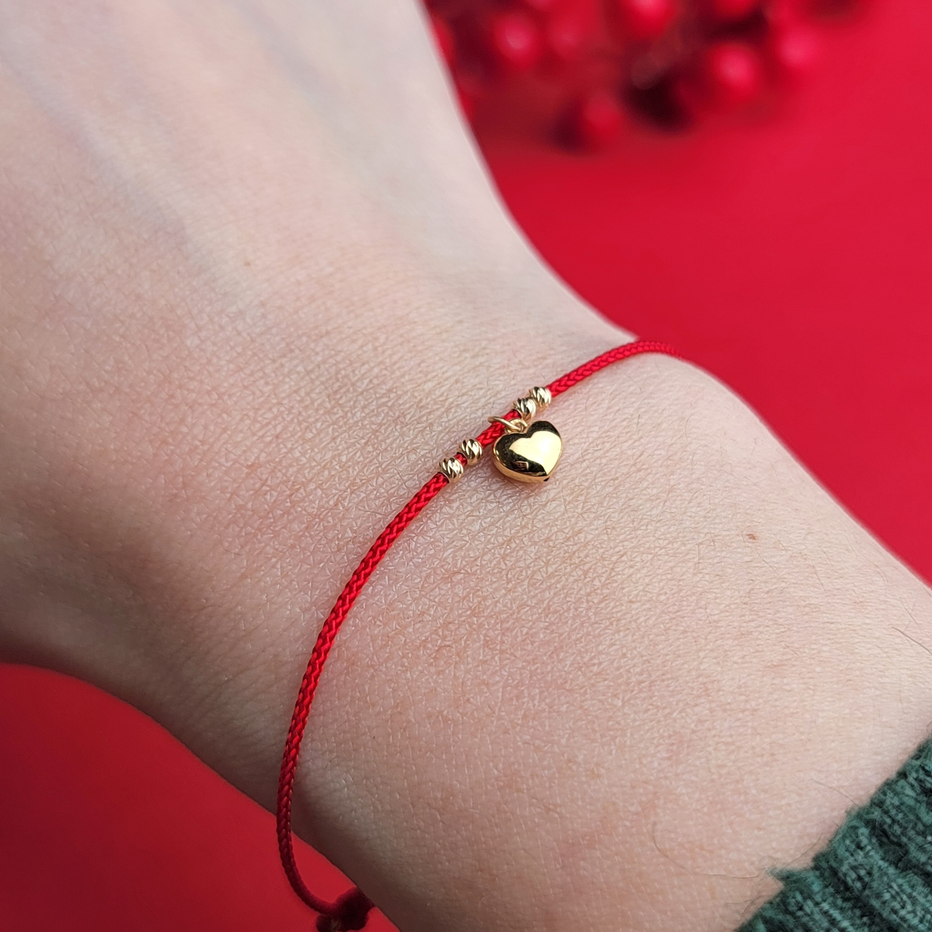 【me.luxe】K18愛心紅繩手鍊