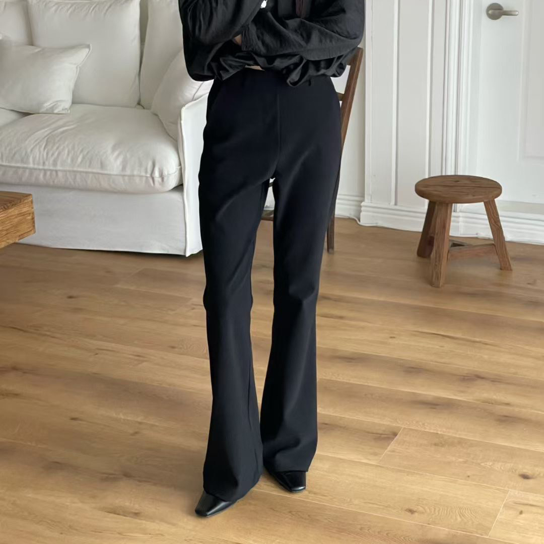 修身長腿感西裝喇叭褲長褲-S-Ｍ / 3色