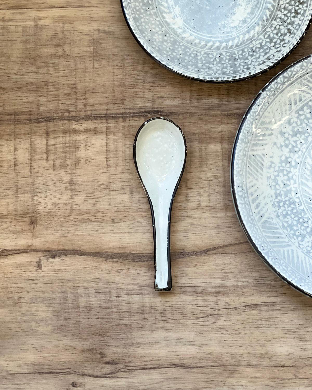 Japanese Showa Ceramics Mishima Spoon