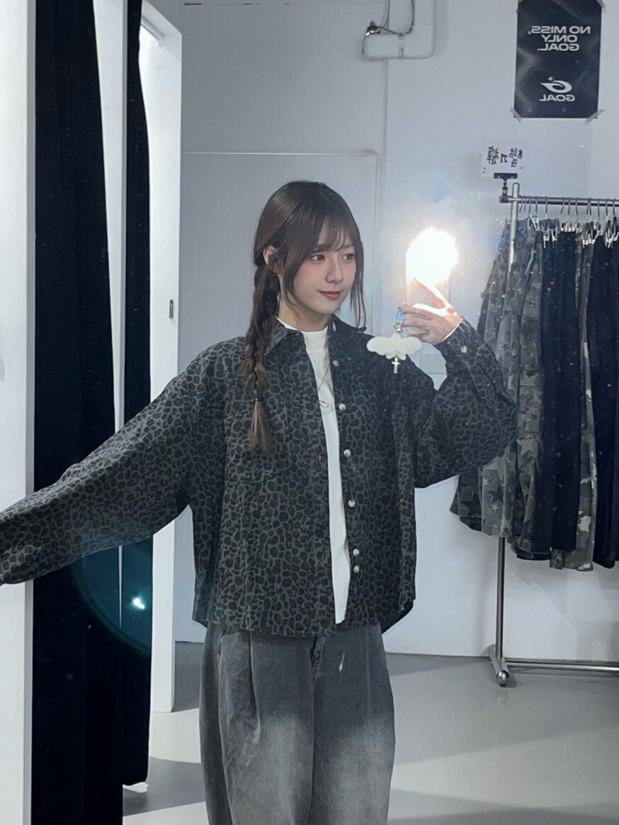 (GOAL)韓國厚磅豹紋襯衫 PP99039