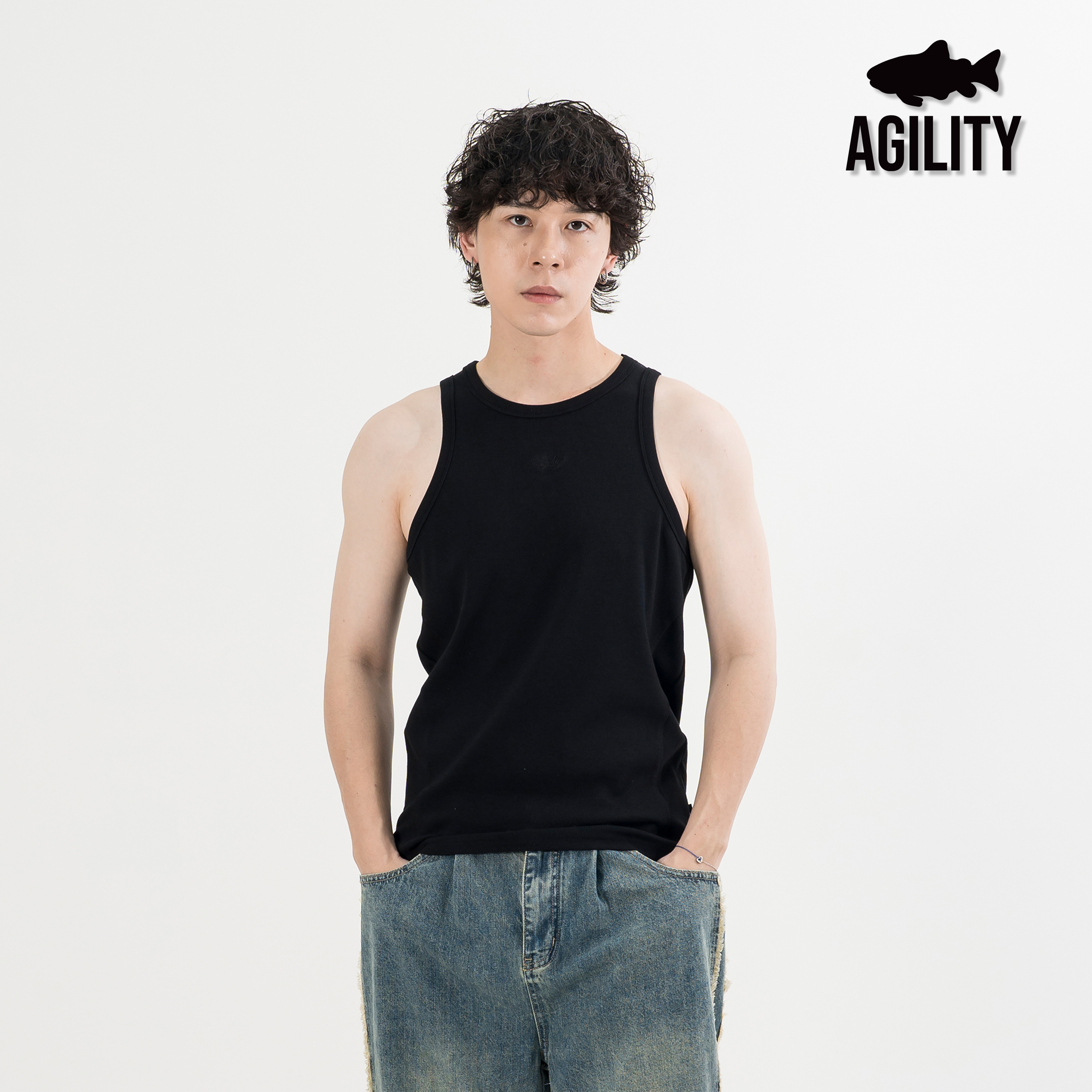 AGILITY Tailored Rib Tank 合身 內搭 剪裁螺紋背心 [V08S]