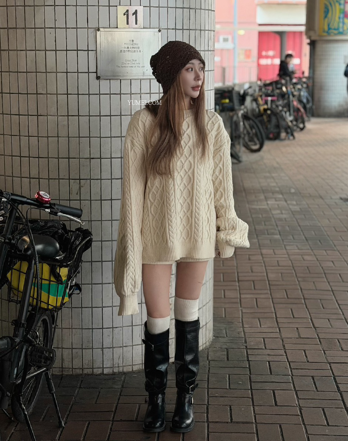 【現貨】編織堆堆帽(黑/咖)