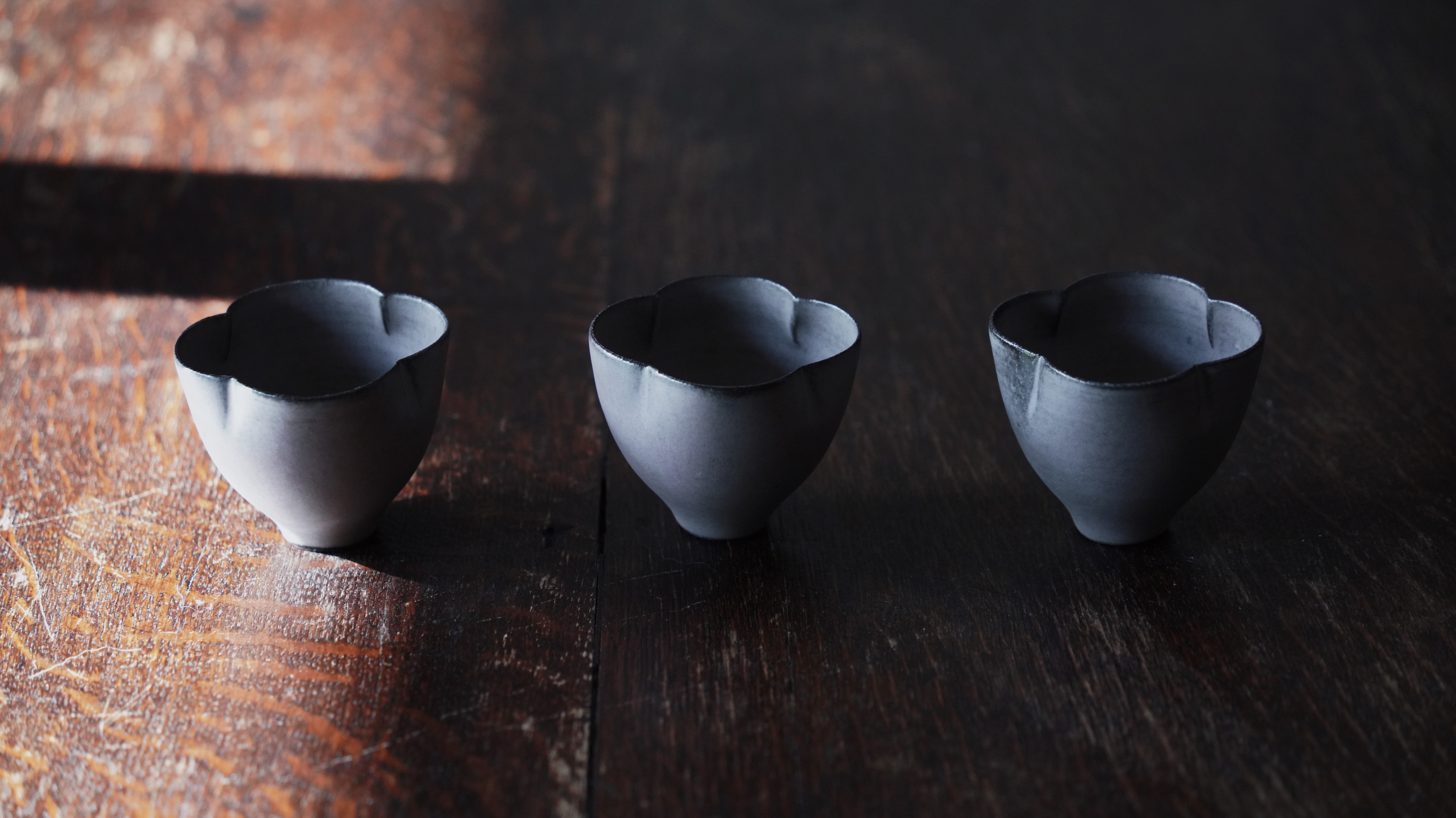 魂生製器 Húnshēn +  ｜魂之暮｜手捏花杯 四瓣｜淺暮